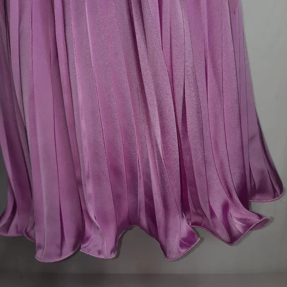 ALDEN ADAIR Mini Dress Lavender Purple Flowy Sundress Spring Summer Night XS 0 2 - Picture 7 of 11